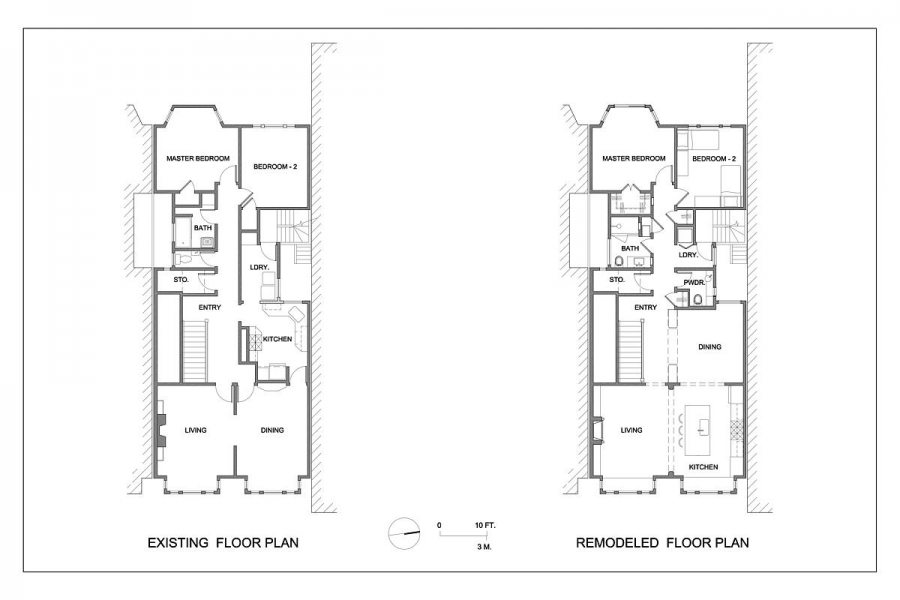 O condomínio do edifício dos anos 20 tem 3 andares. O apartamento fica no segundo pavimento e teve a configuração original da planta reformulada