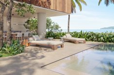 Porcelanato Série Solid, Incepa: inspiração no cimento em placas de 120 x 120 cm, indicado para bordas e entorno de piscinas, além de escadas e prainhas com acabamento de maior aderência.