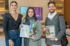 Julia com  Mariana Vaz e Leopoldo Roesler