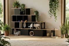 Estante pet escada, Móveis Movêu.