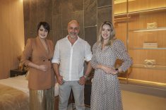 As arquitetas Juliana Marques e Roberta Lanza e o empresário Manoel Dias, da Todeschini Água Verde.